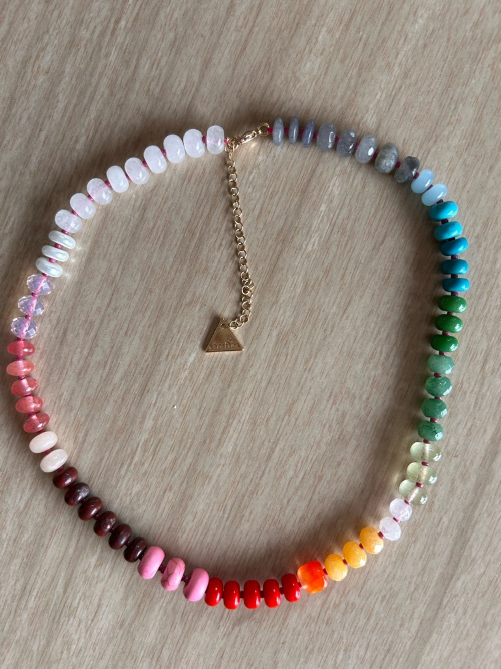 Rainbow stone necklace from Anthropologie